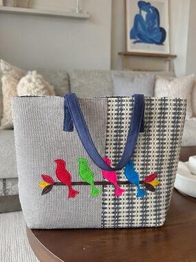 Woven Handmade Tote Bag- New with Tags